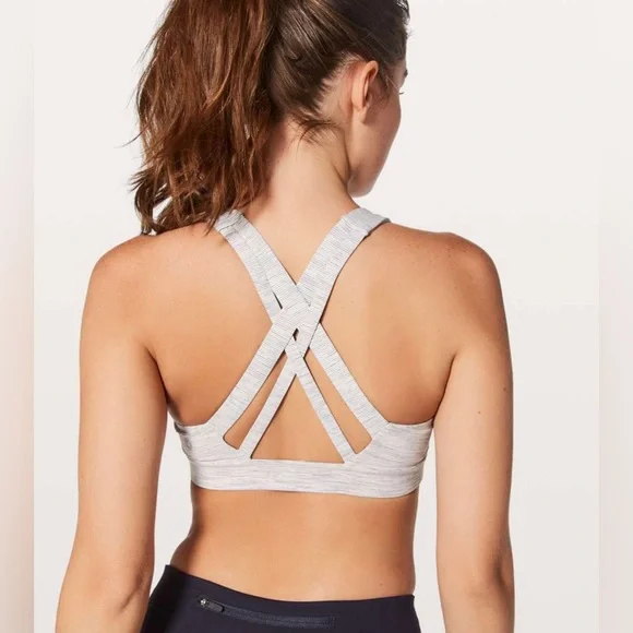 Lululemon Stash N Run bra 6 Gray White - Picture 3 of 8